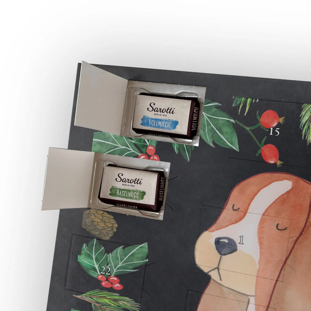 Chocolate advent calendar Dog Basset Hound mutt, dog sayings, love dogs, dog mama, funny gifts for dog owners, woof, what do you give a dog lover, dog breed, Christmas gifts for dogs, gifts for dogs, bag with dog print, love for dogs, hound, dog decorative items, dog love, childless