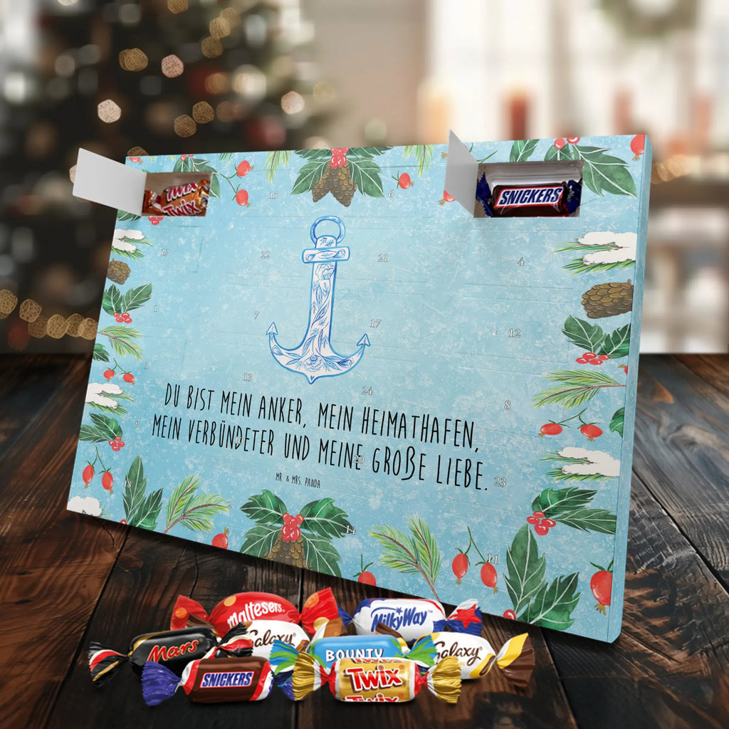 Chocolate advent calendar anchor Blue gift ideas, gifts, small animals, good mood, cute, funny sayings, cute animal motives, hand drawn, special gifts, card, animal lover