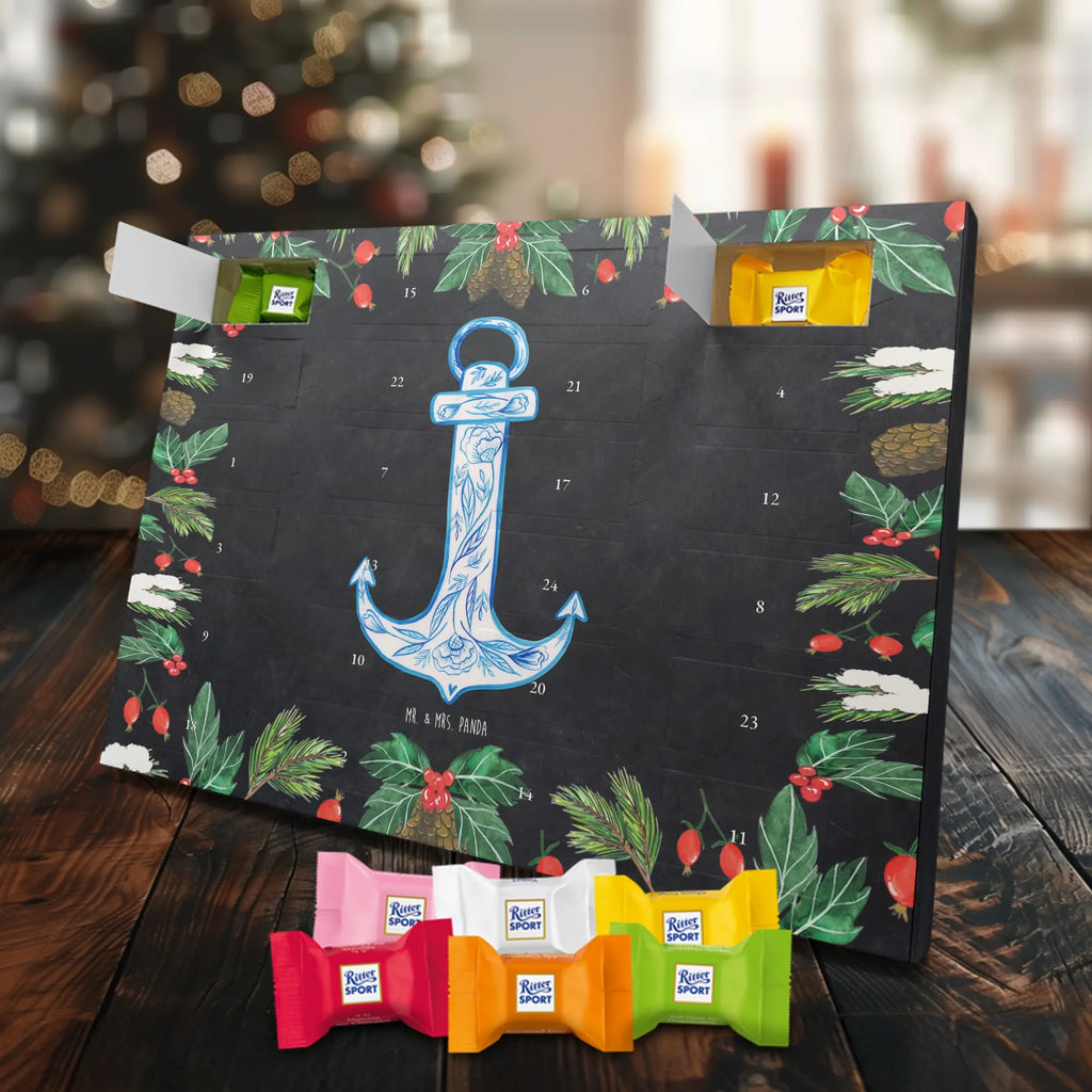 Chocolate advent calendar anchor Blue gift ideas, gifts, small animals, good mood, cute, funny sayings, cute animal motives, hand drawn, special gifts, card, animal lover