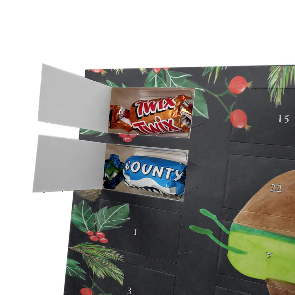 Chocolate advent calendar avocado yoga vegetables