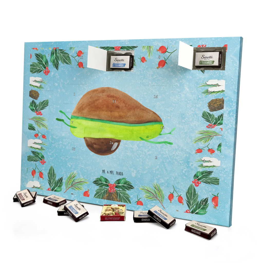 Chocolate advent calendar avocado yoga vegetables