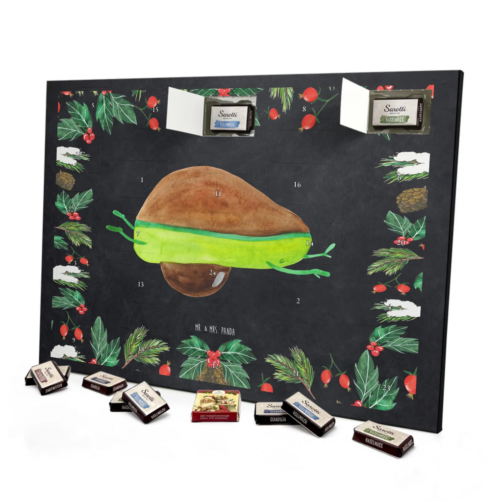 Chocolate advent calendar avocado yoga vegetables