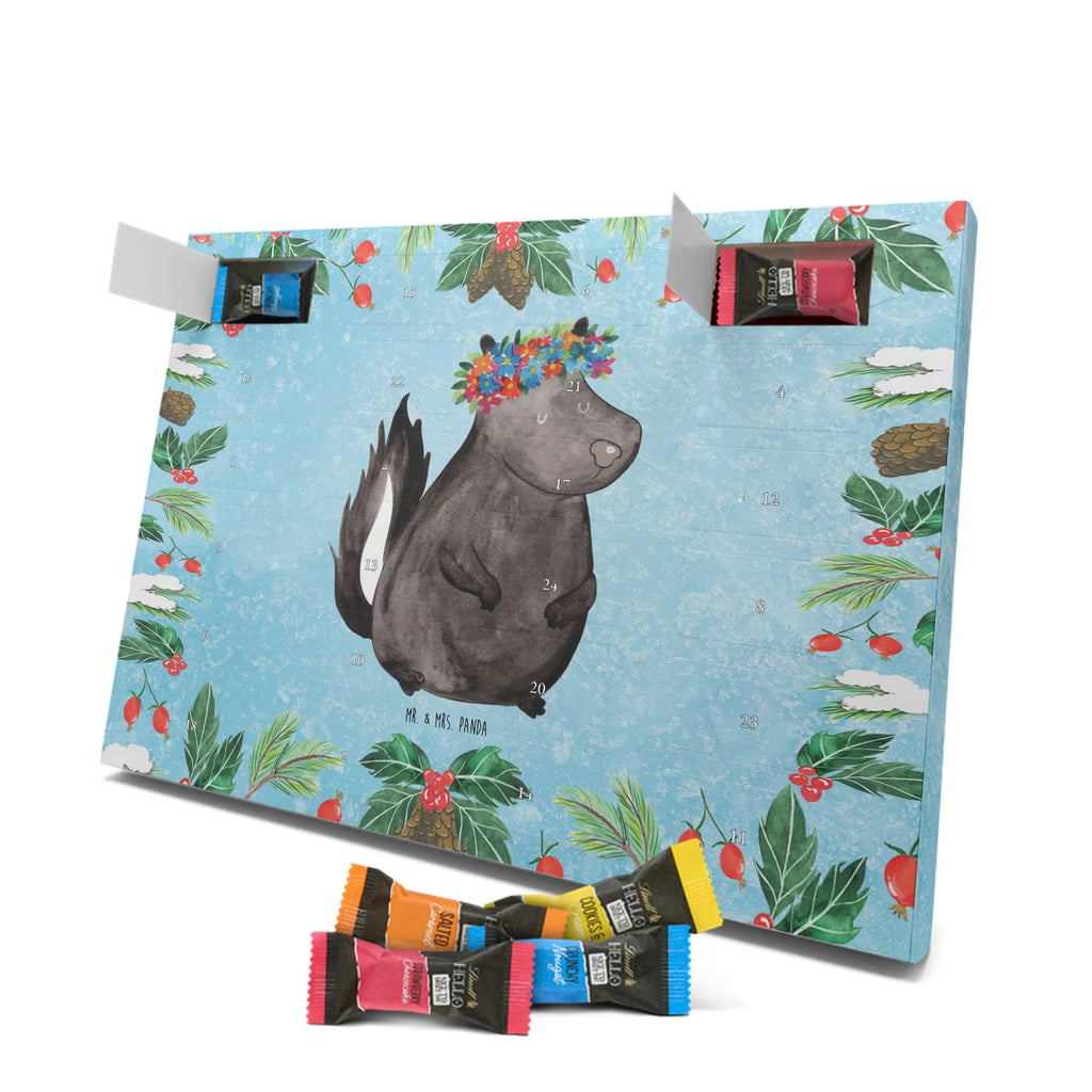 Chocolate advent calendar skunk Girl Laugh, Predator, Wild animal, Stinky, Live