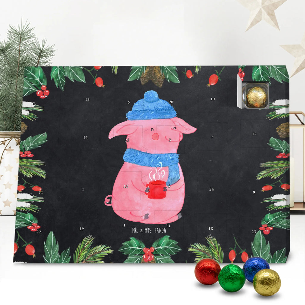 Chocolate advent calendar piggy Mulled wine Christmas time, snow, mulled wine, drunk, Christmas market, saying