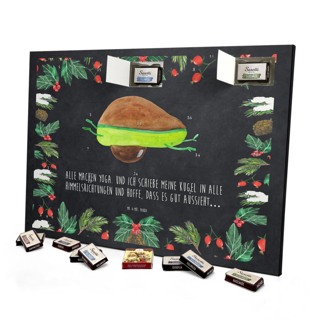 Chocolate advent calendar avocado yoga vegetables