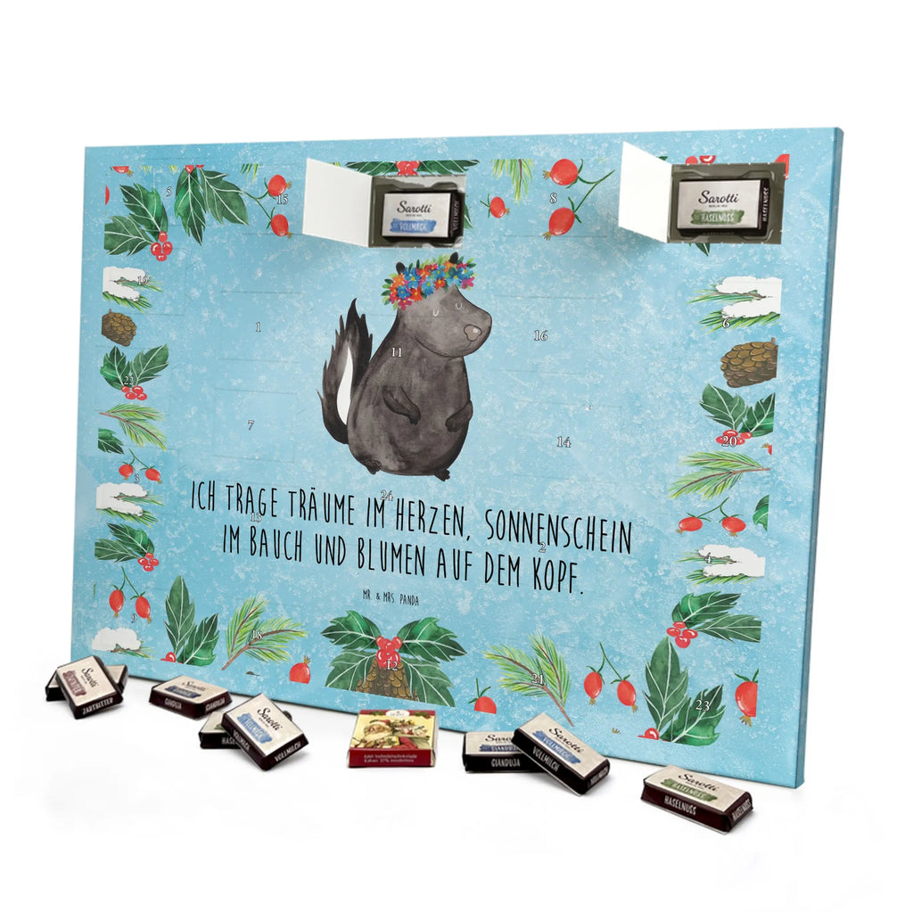 Chocolate advent calendar skunk Girl Laugh, Predator, Wild animal, Stinky, Live