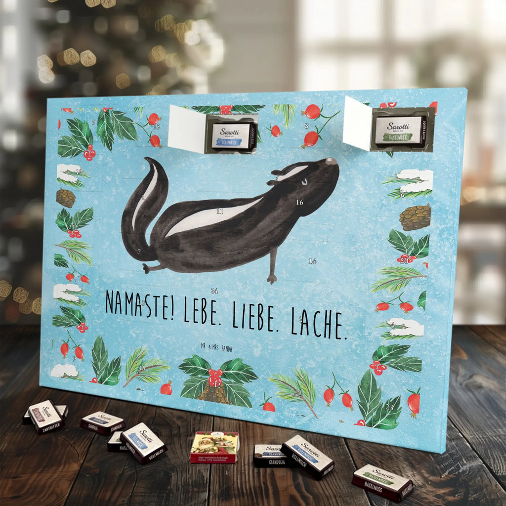 Chocolate advent calendar skunk yoga Stinky, Predator, Live, Wild animal, Laugh