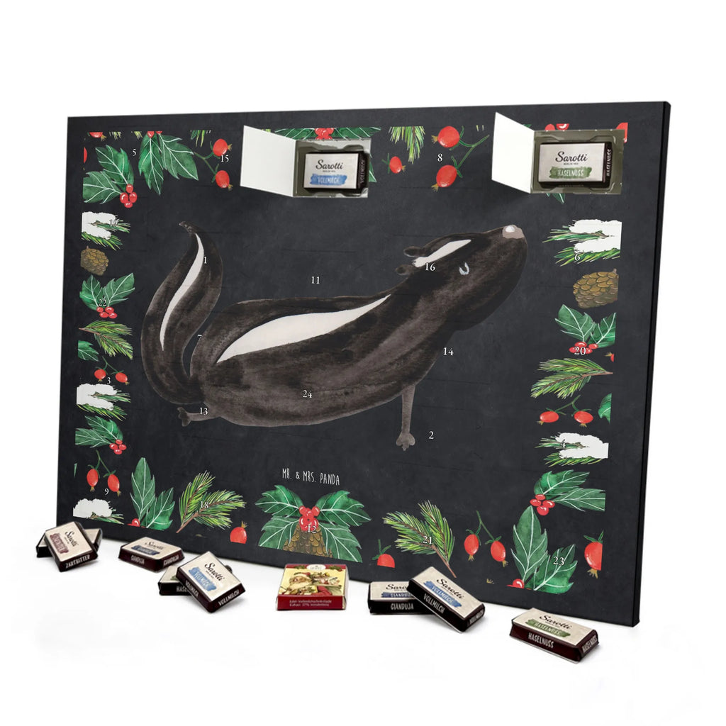Chocolate advent calendar skunk yoga Stinky, Predator, Live, Wild animal, Laugh