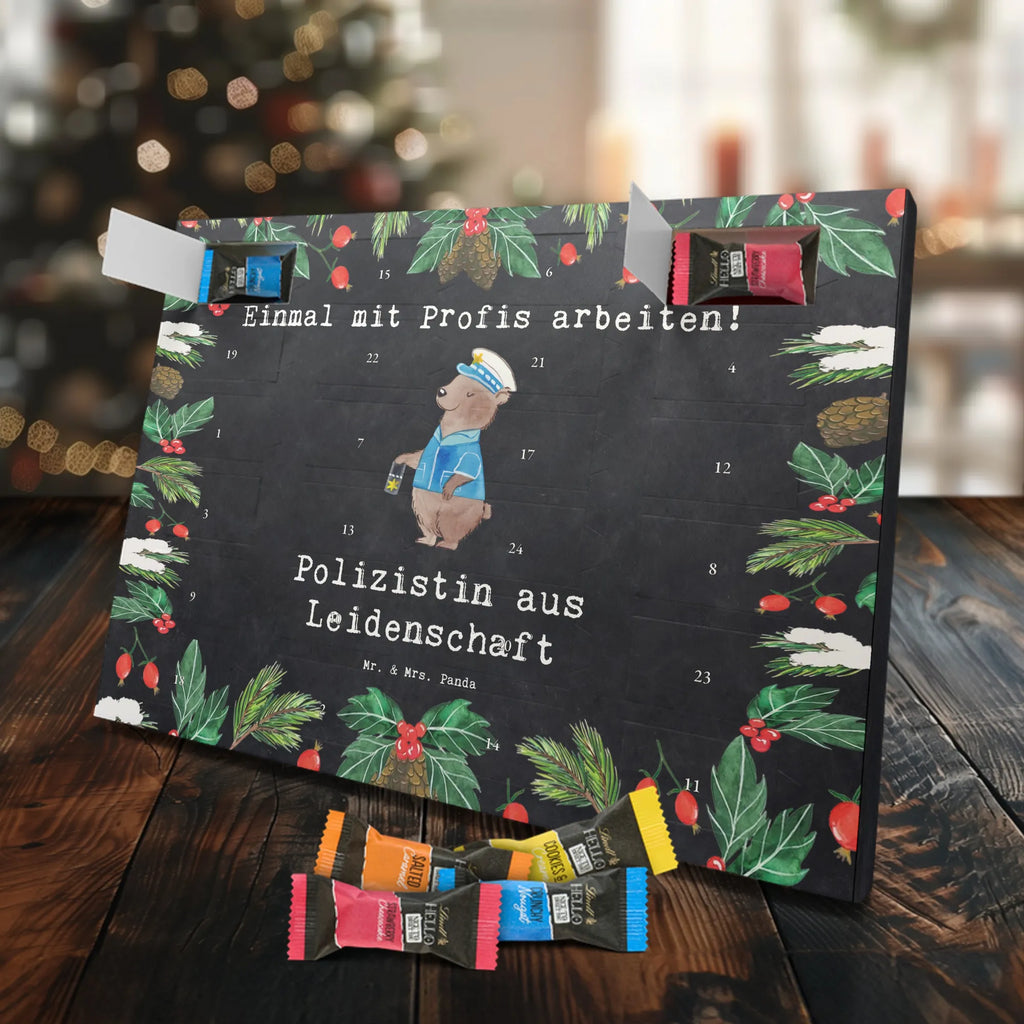 Chocolate advent calendar Policewoman Passion gift, sayings, gift idea, best, farewell gift, passing exam, anniversary, retirement, promotion, job start, profession