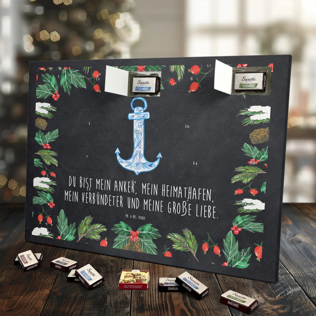Chocolate advent calendar anchor Blue gift ideas, gifts, small animals, good mood, cute, funny sayings, cute animal motives, hand drawn, special gifts, card, animal lover