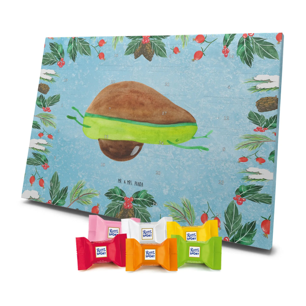Chocolate advent calendar avocado yoga vegetables