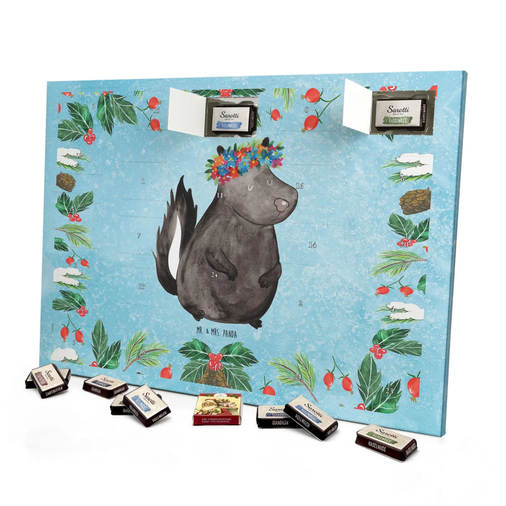 Chocolate advent calendar skunk Girl Laugh, Predator, Wild animal, Stinky, Live
