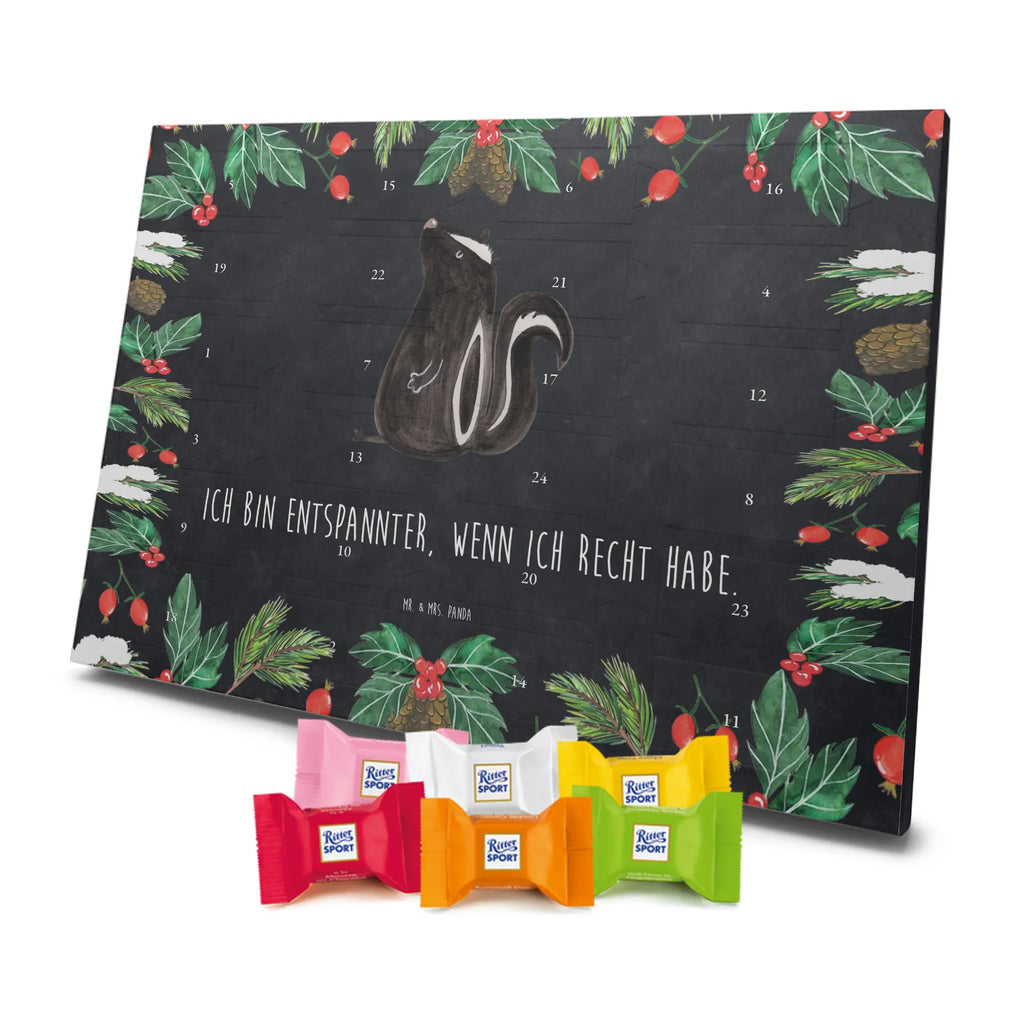 Chocolate advent calendar skunk Sit stinky, law, know-it-all, wild animal, predator