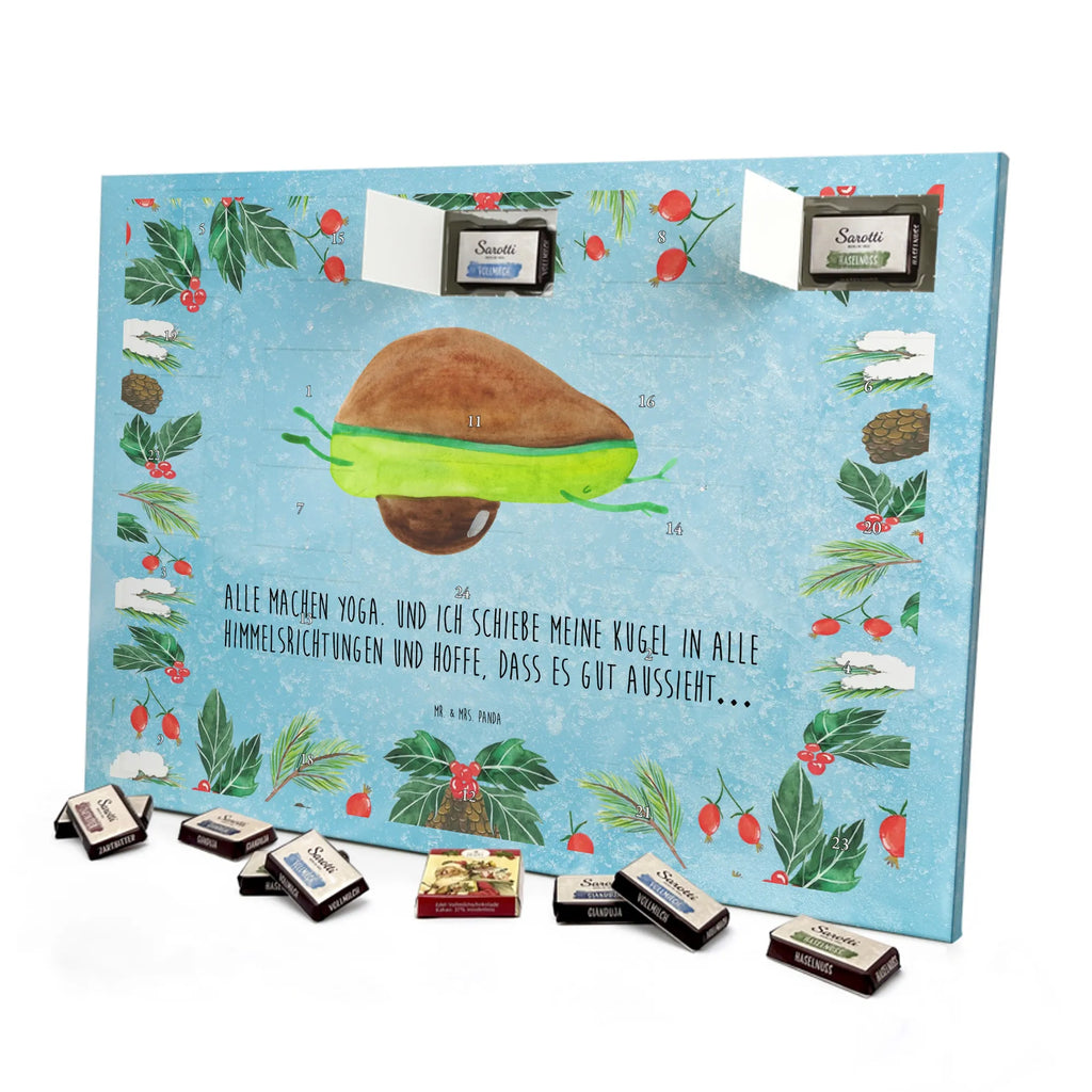 Chocolate advent calendar avocado yoga vegetables