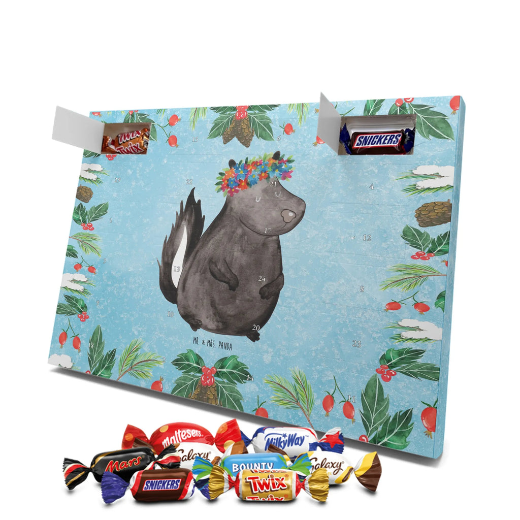 Chocolate advent calendar skunk Girl Laugh, Predator, Wild animal, Stinky, Live