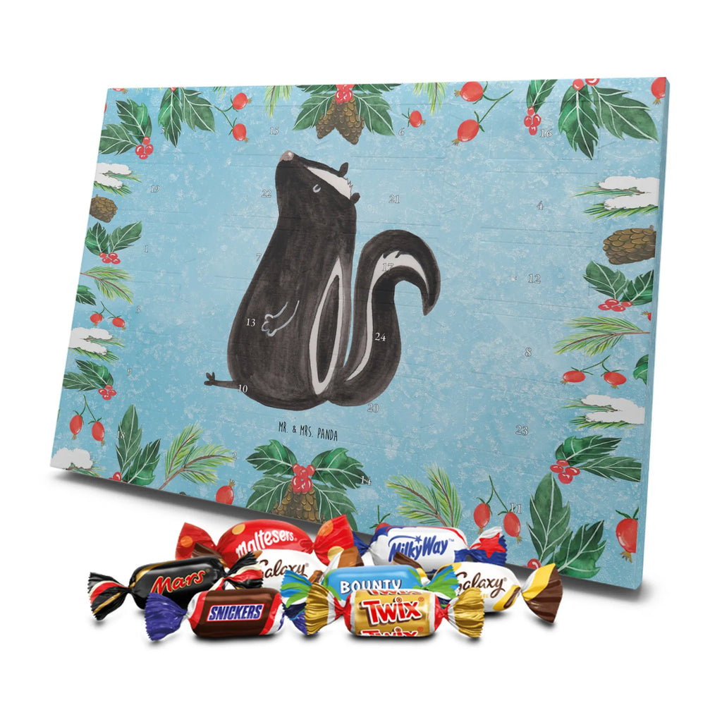 Chocolate advent calendar skunk Sit stinky, law, know-it-all, wild animal, predator