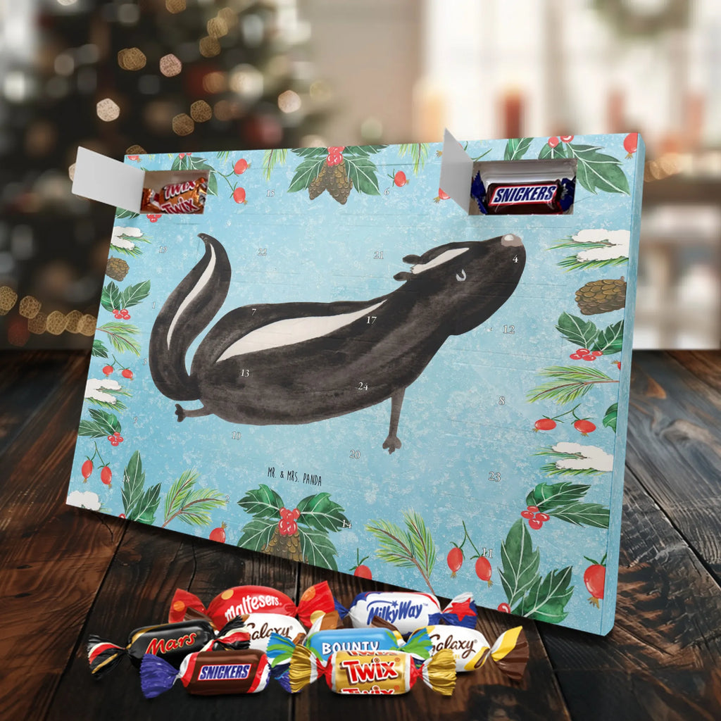 Chocolate advent calendar skunk yoga Stinky, Predator, Live, Wild animal, Laugh