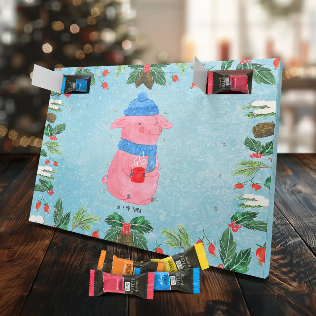 Chocolate advent calendar piggy Mulled wine Christmas time, snow, mulled wine, drunk, Christmas market, saying