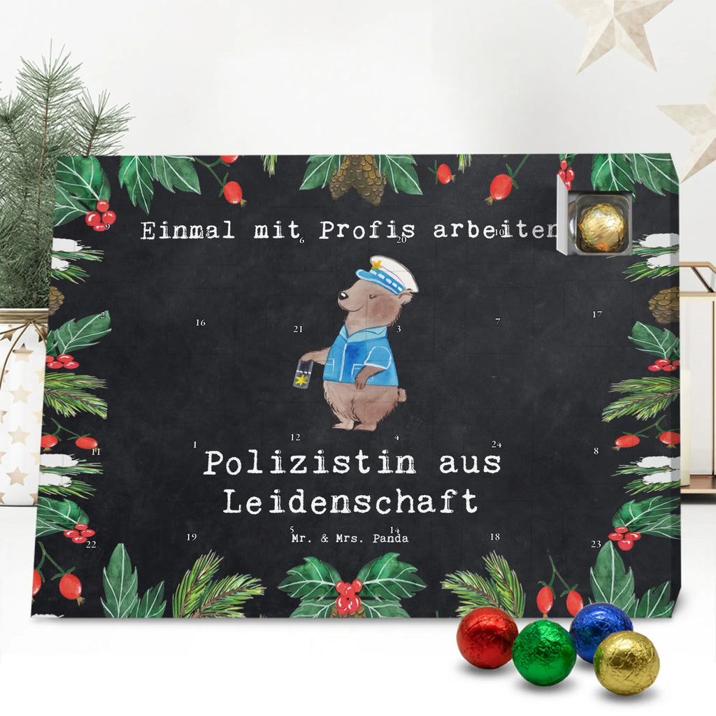 Chocolate advent calendar Policewoman Passion gift, sayings, gift idea, best, farewell gift, passing exam, anniversary, retirement, promotion, job start, profession