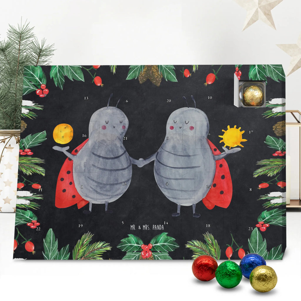 Chocolate advent calendar Star sign twin birthdays, astrology, date of birth, month of birth, constellations, twin gift, gift june, birthday may, twins, twin sister, twin brother, ladybird, gift may, lucky beetle, twin zodiac sign