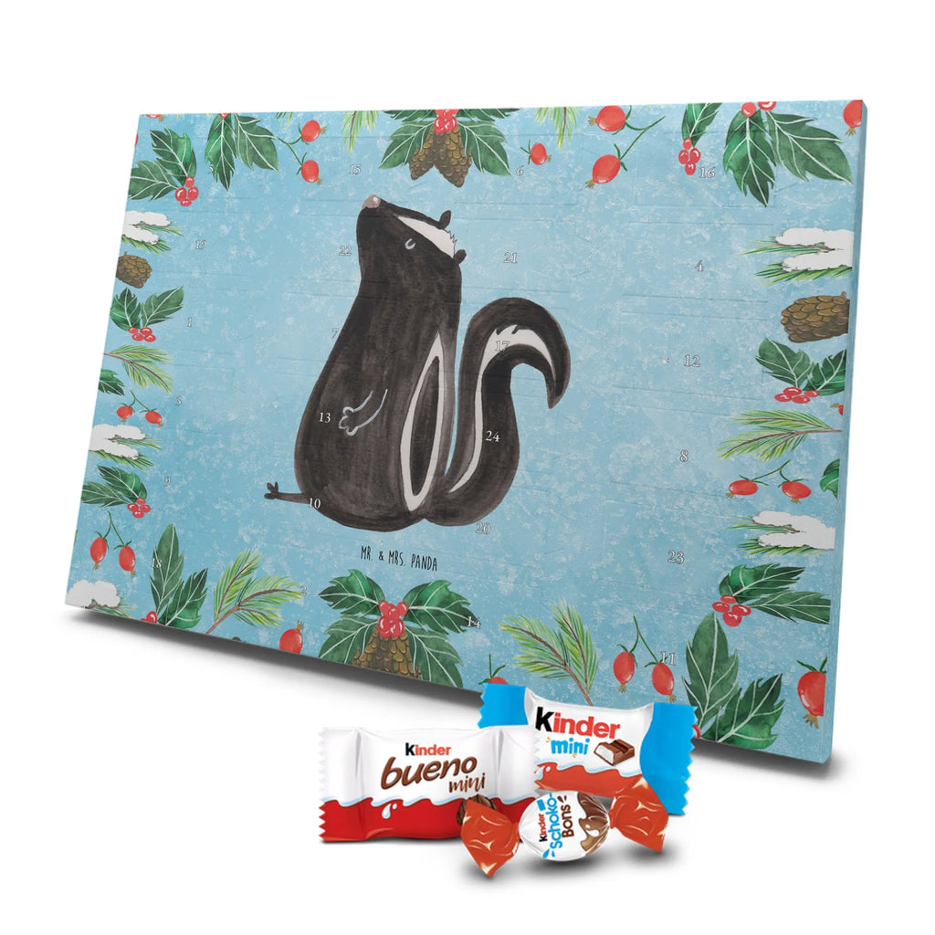 Chocolate advent calendar skunk Sit stinky, law, know-it-all, wild animal, predator