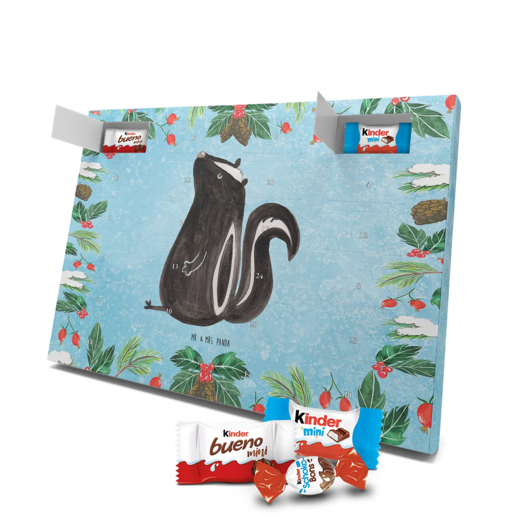Chocolate advent calendar skunk Sit stinky, law, know-it-all, wild animal, predator