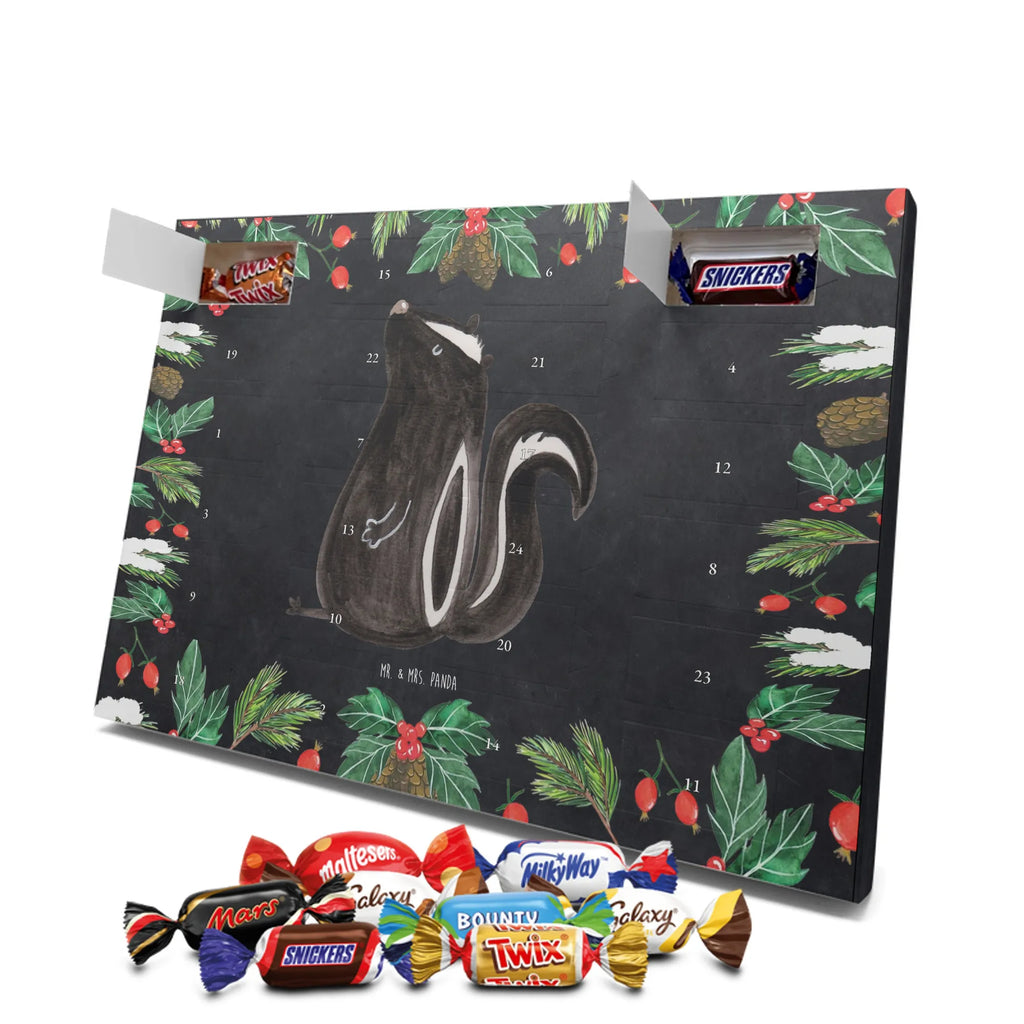 Chocolate advent calendar skunk Sit stinky, law, know-it-all, wild animal, predator