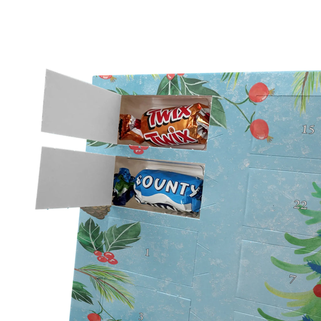 Chocolate advent calendar penguin Christmas tree Christmas time, snow