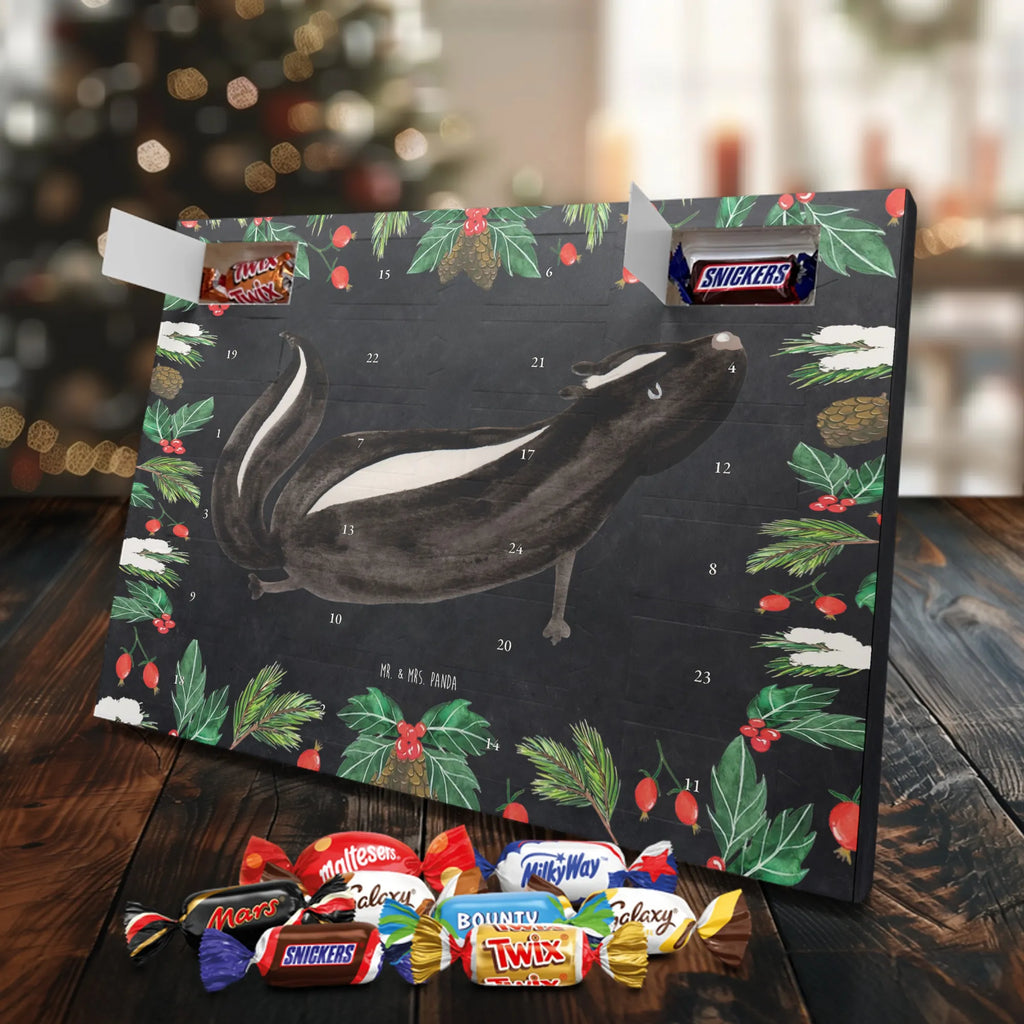 Chocolate advent calendar skunk yoga Stinky, Predator, Live, Wild animal, Laugh