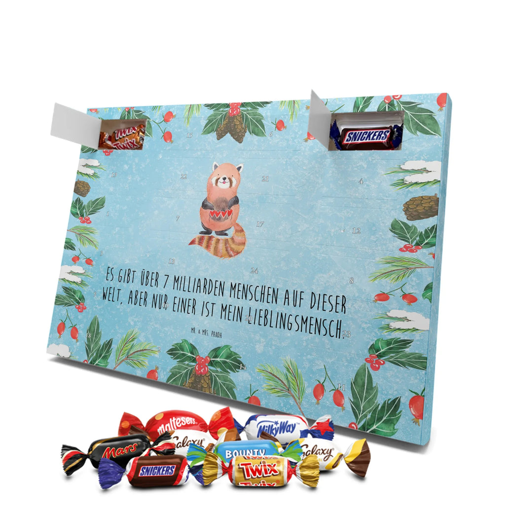 Chocolate advent calendar red panda gift ideas, gifts, small animals, good mood, cute, funny sayings, cute animal motives, hand drawn, special gifts, card, animal lover, favourite person, darling, red, heart