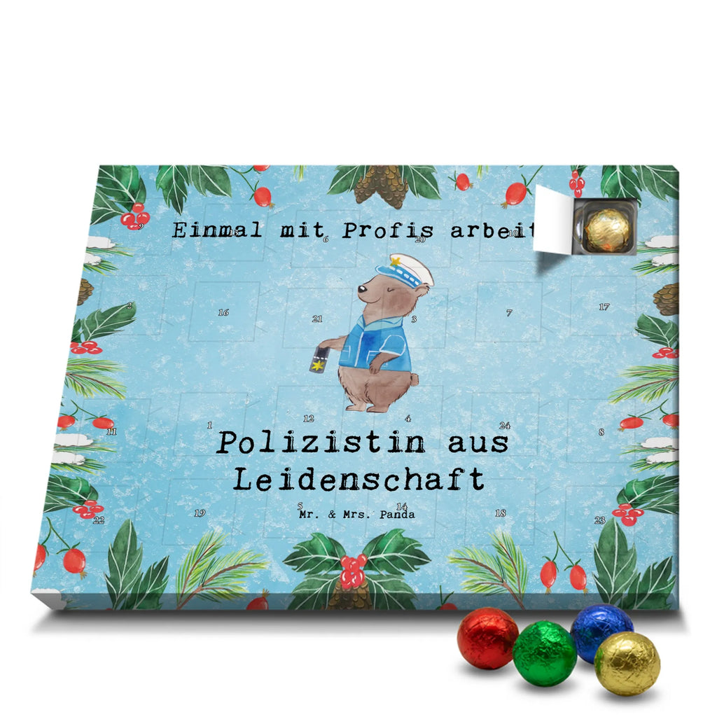 Chocolate advent calendar Policewoman Passion gift, sayings, gift idea, best, farewell gift, passing exam, anniversary, retirement, promotion, job start, profession