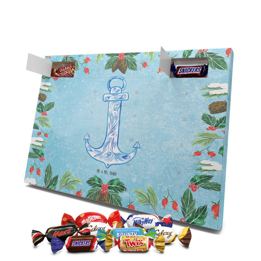 Chocolate advent calendar anchor Blue gift ideas, gifts, small animals, good mood, cute, funny sayings, cute animal motives, hand drawn, special gifts, card, animal lover