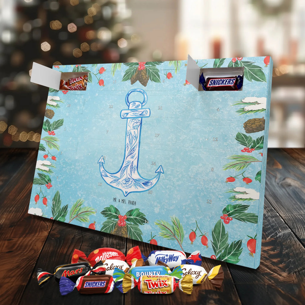 Chocolate advent calendar anchor Blue gift ideas, gifts, small animals, good mood, cute, funny sayings, cute animal motives, hand drawn, special gifts, card, animal lover