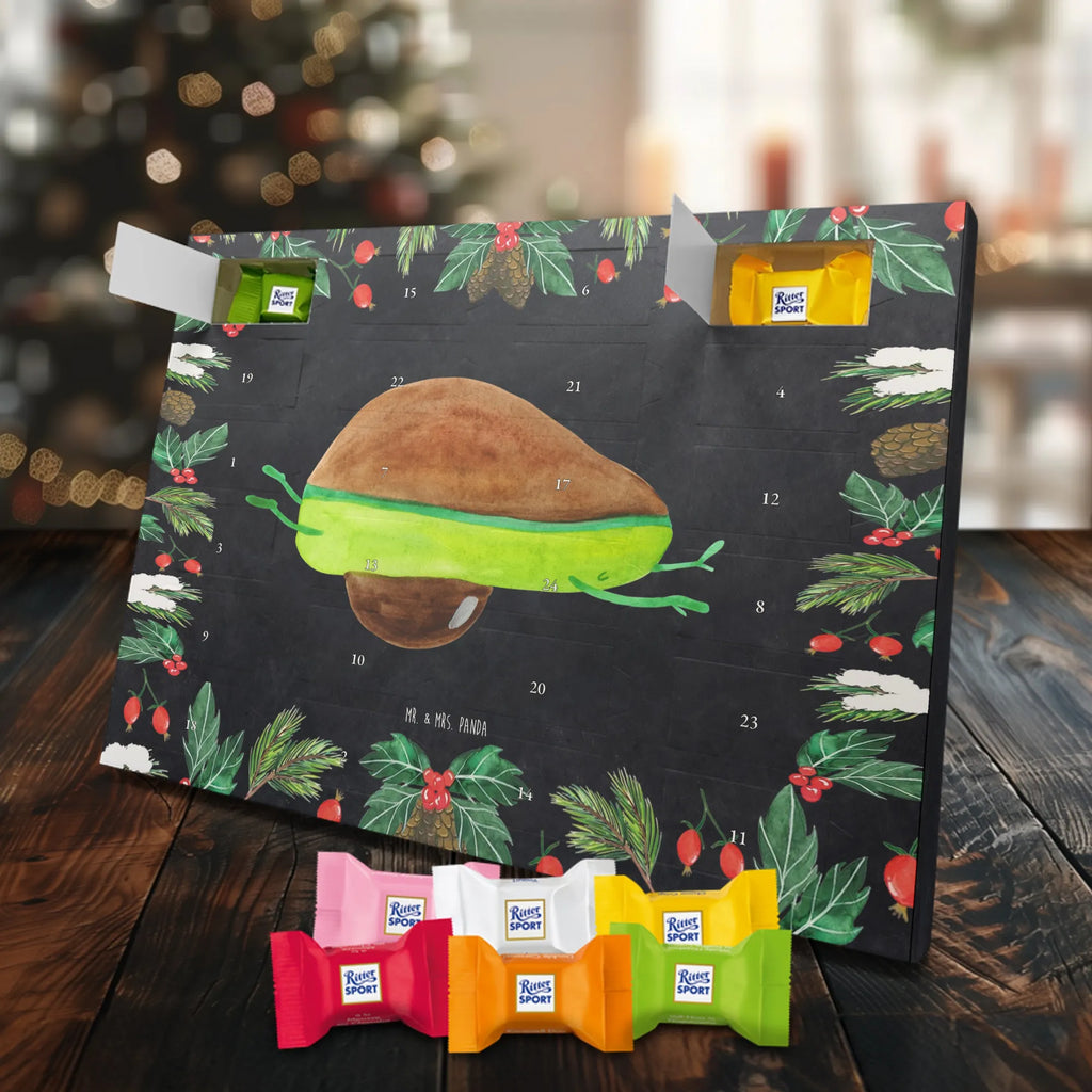 Chocolate advent calendar avocado yoga vegetables