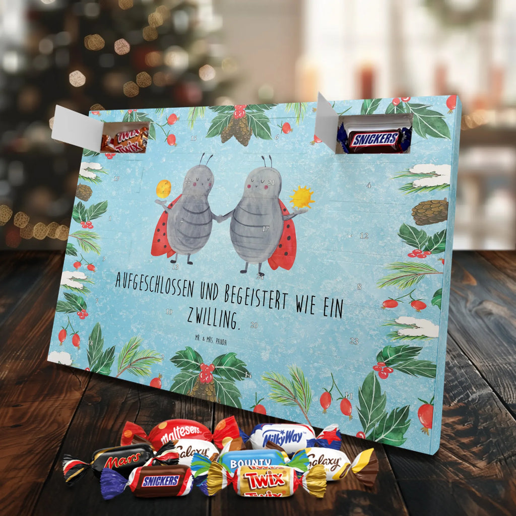 Chocolate advent calendar Star sign twin birthdays, astrology, date of birth, month of birth, constellations, twin gift, gift june, birthday may, twins, twin sister, twin brother, ladybird, gift may, lucky beetle, twin zodiac sign