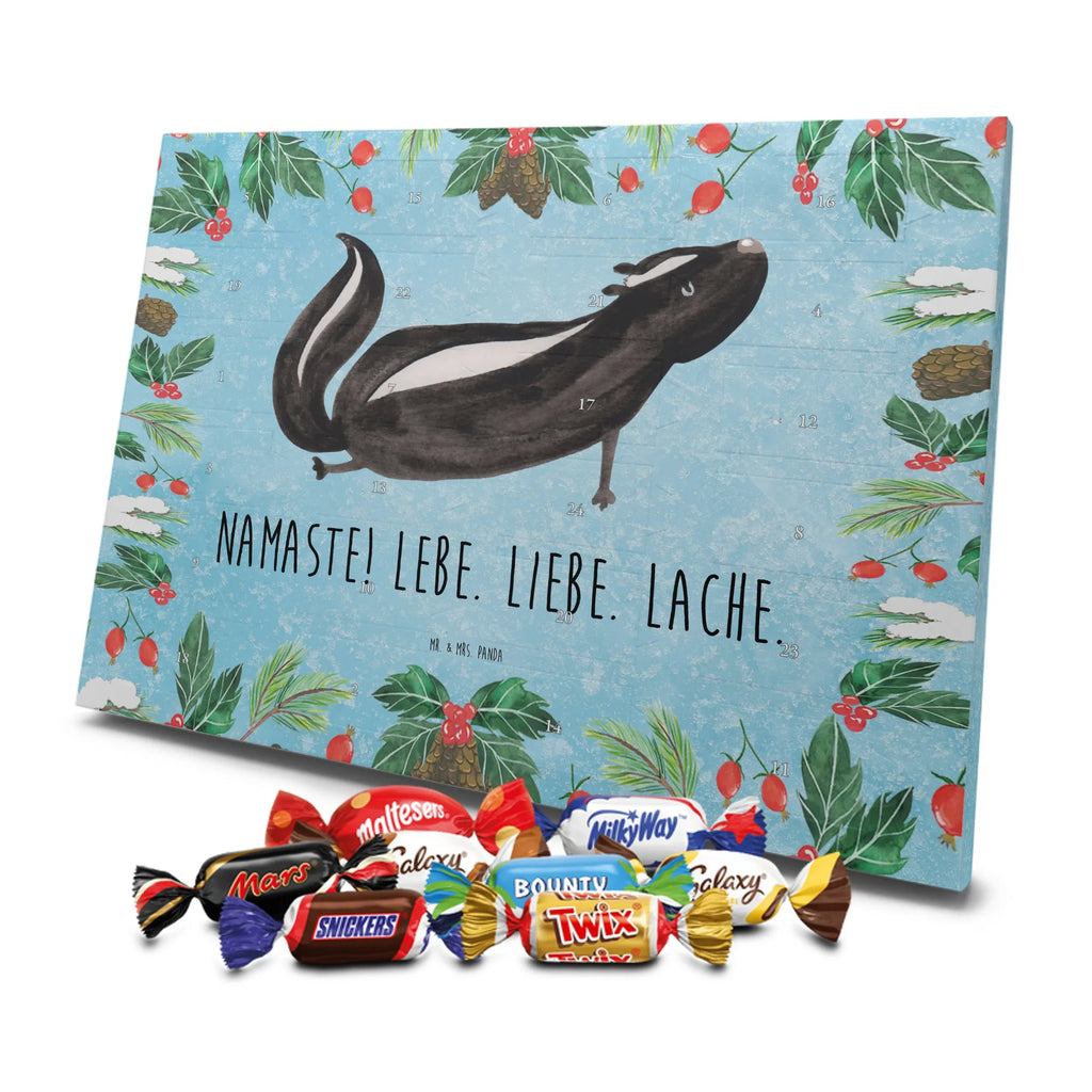 Chocolate advent calendar skunk yoga Stinky, Predator, Live, Wild animal, Laugh