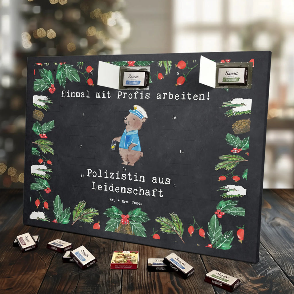 Chocolate advent calendar Policewoman Passion gift, sayings, gift idea, best, farewell gift, passing exam, anniversary, retirement, promotion, job start, profession