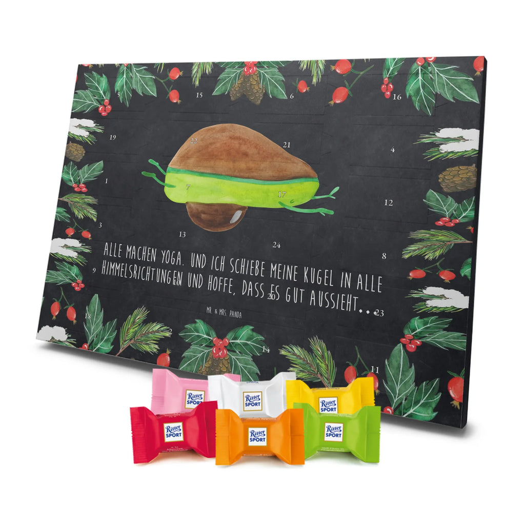 Chocolate advent calendar avocado yoga vegetables