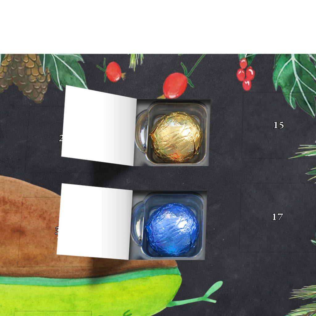 Chocolate advent calendar avocado yoga vegetables