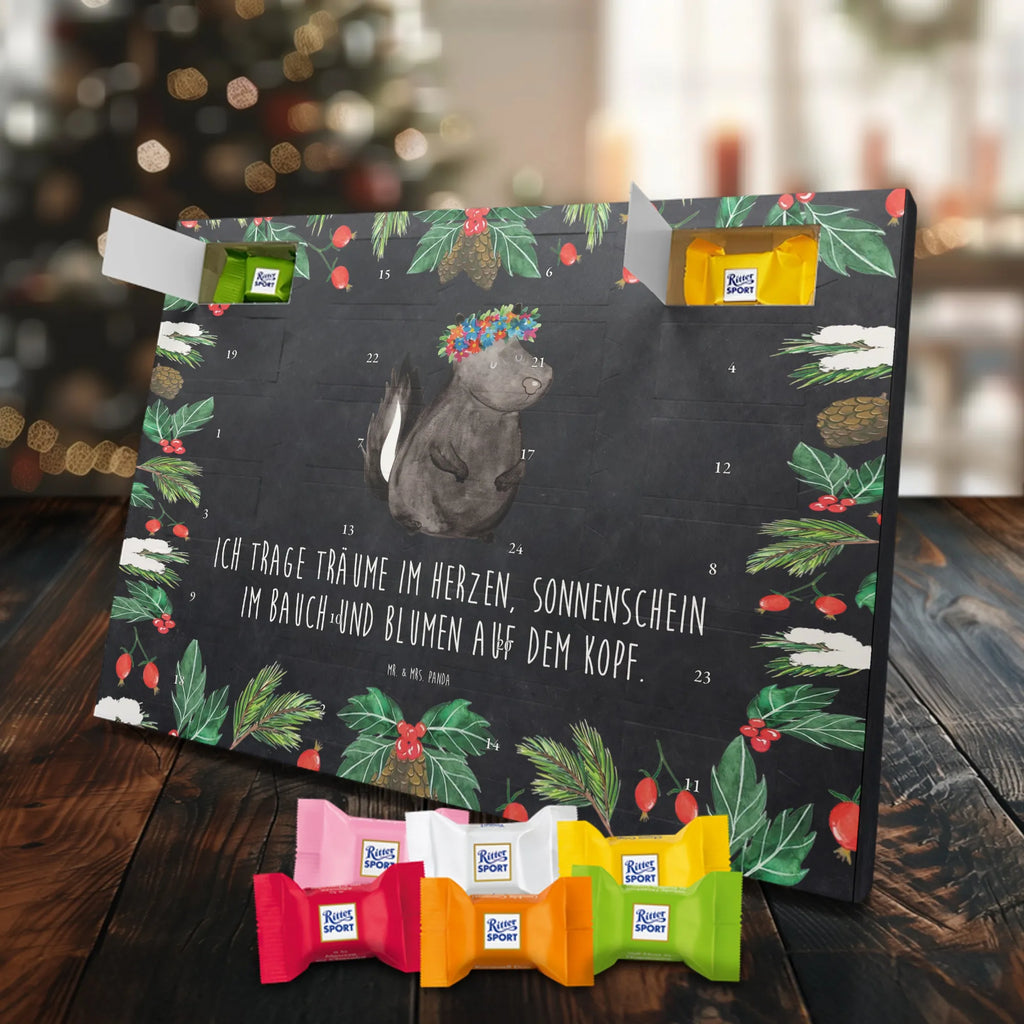 Chocolate advent calendar skunk Girl Laugh, Predator, Wild animal, Stinky, Live