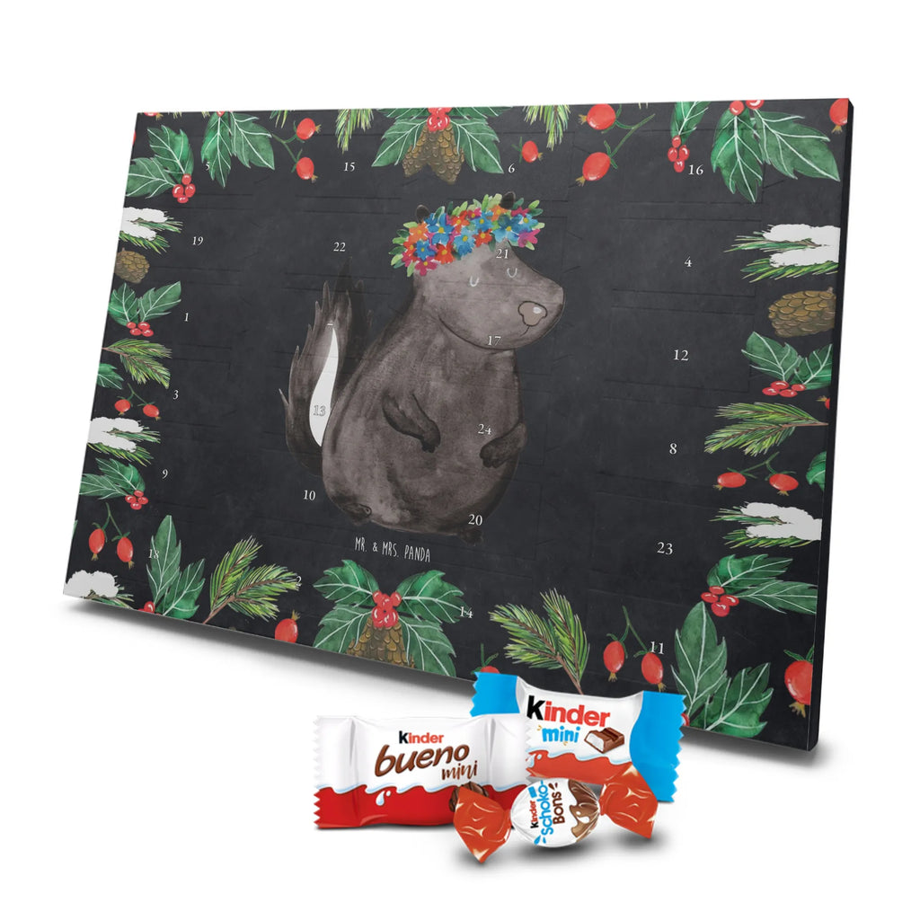 Chocolate advent calendar skunk Girl Laugh, Predator, Wild animal, Stinky, Live