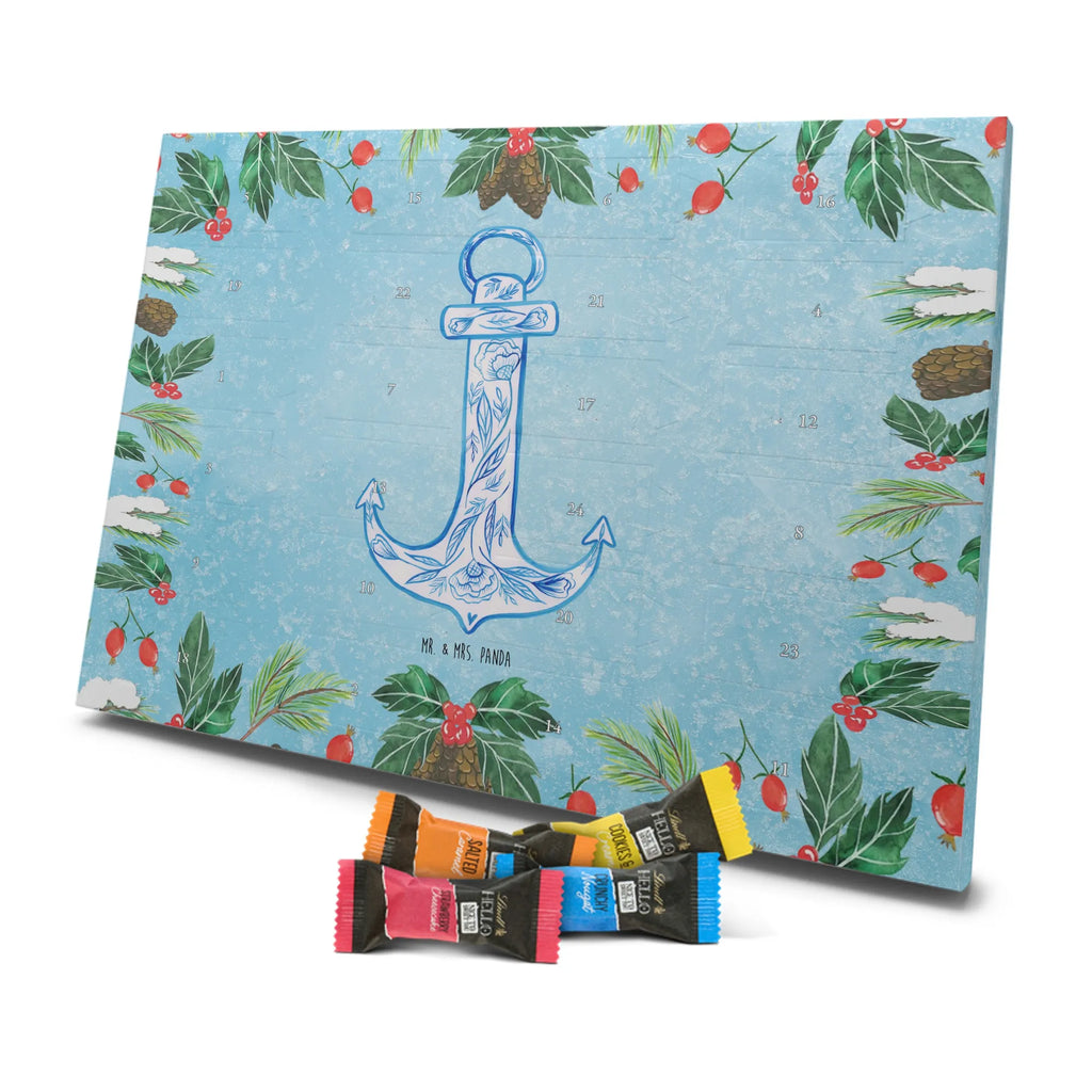 Chocolate advent calendar anchor Blue gift ideas, gifts, small animals, good mood, cute, funny sayings, cute animal motives, hand drawn, special gifts, card, animal lover