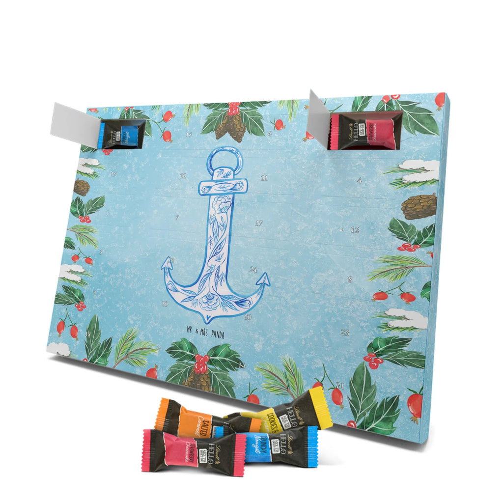 Chocolate advent calendar anchor Blue gift ideas, gifts, small animals, good mood, cute, funny sayings, cute animal motives, hand drawn, special gifts, card, animal lover