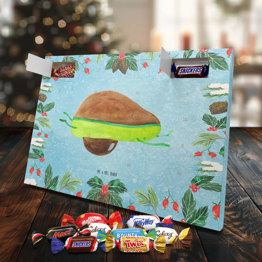 Chocolate advent calendar avocado yoga vegetables