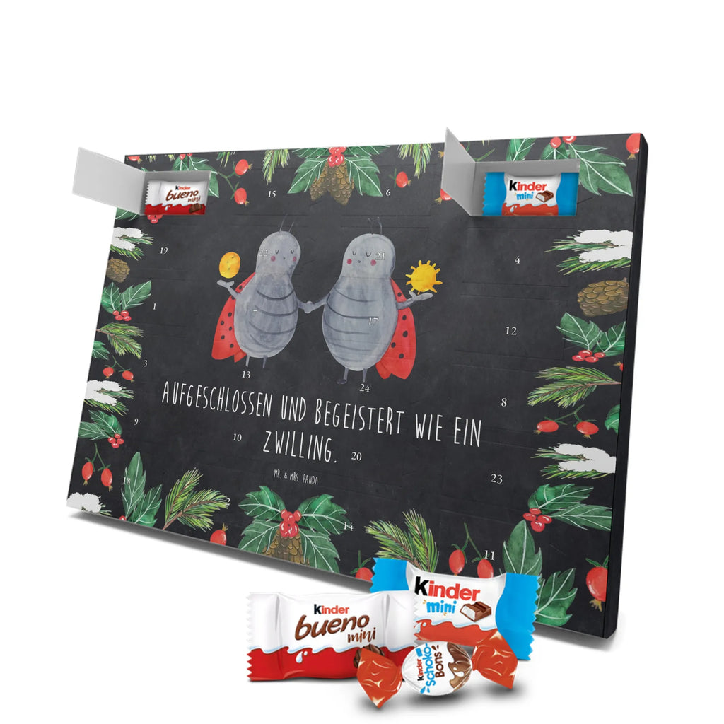 Chocolate advent calendar Star sign twin birthdays, astrology, date of birth, month of birth, constellations, twin gift, gift june, birthday may, twins, twin sister, twin brother, ladybird, gift may, lucky beetle, twin zodiac sign