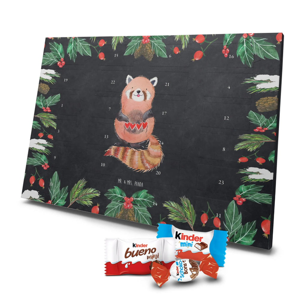 Chocolate advent calendar red panda gift ideas, gifts, small animals, good mood, cute, funny sayings, cute animal motives, hand drawn, special gifts, card, animal lover, favourite person, darling, red, heart