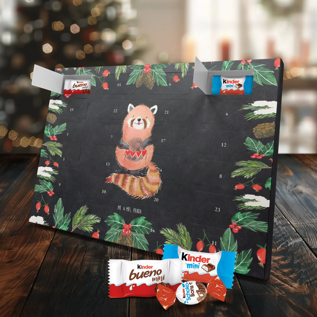 Chocolate advent calendar red panda gift ideas, gifts, small animals, good mood, cute, funny sayings, cute animal motives, hand drawn, special gifts, card, animal lover, favourite person, darling, red, heart