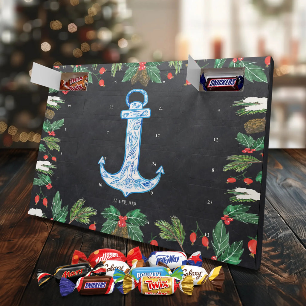 Chocolate advent calendar anchor Blue gift ideas, gifts, small animals, good mood, cute, funny sayings, cute animal motives, hand drawn, special gifts, card, animal lover