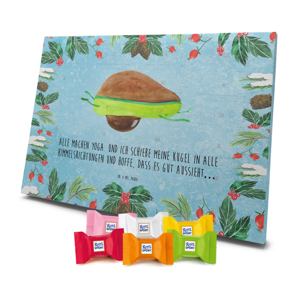 Chocolate advent calendar avocado yoga vegetables