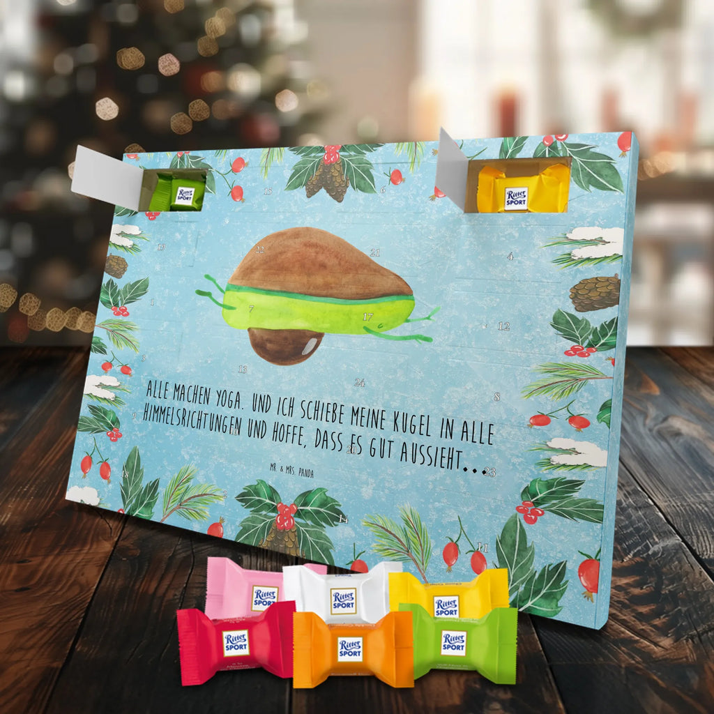 Chocolate advent calendar avocado yoga vegetables